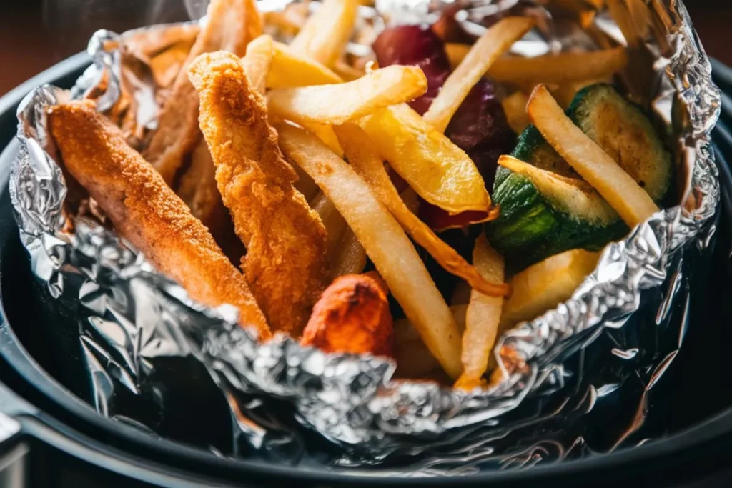 Can you put aluminum foil in an air fryer?